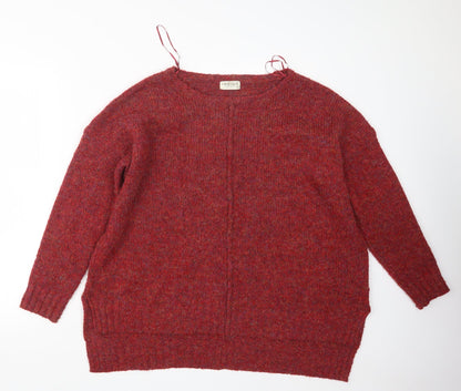 Womens UK Size L Marks and Spencer Red Pullover Jumper