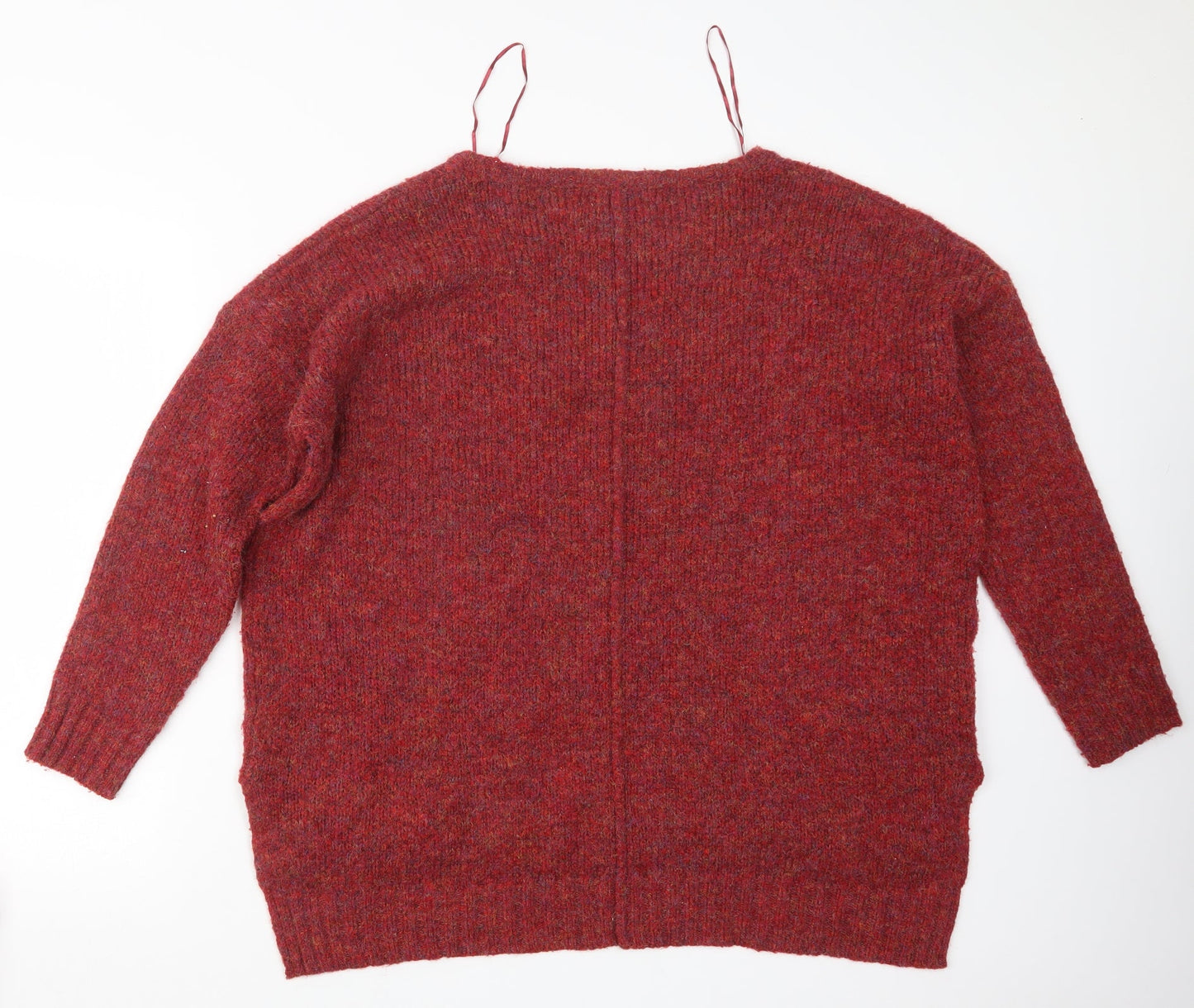 Womens UK Size L Marks and Spencer Red Pullover Jumper