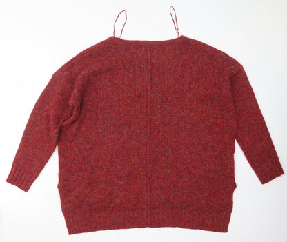 Womens UK Size L Marks and Spencer Red Pullover Jumper
