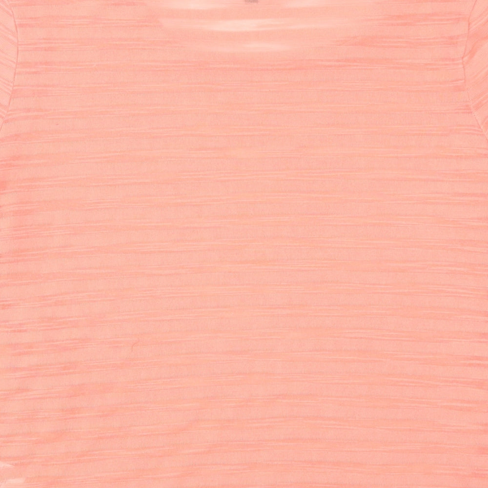 Womens UK Size 10 Warehouse Orange Basic T-Shirt