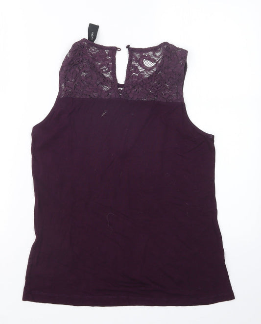 Womens UK Size 10 NEXT Purple Basic Blouse