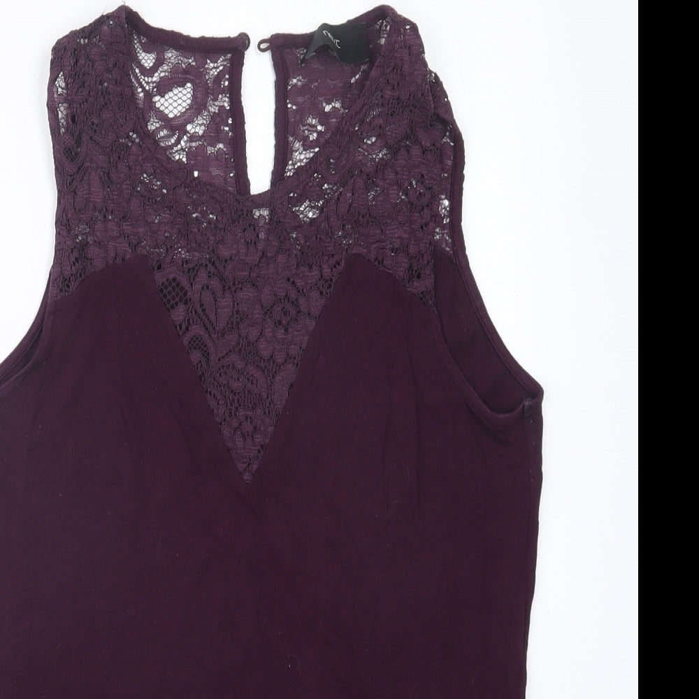 Womens UK Size 10 NEXT Purple Basic Blouse