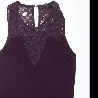 Womens UK Size 10 NEXT Purple Basic Blouse