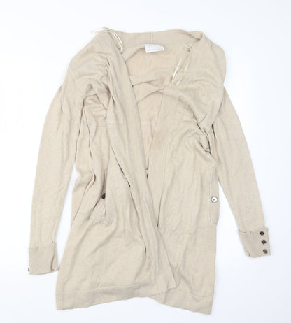 Womens UK Size S Preworn Beige Cardigan Jumper
