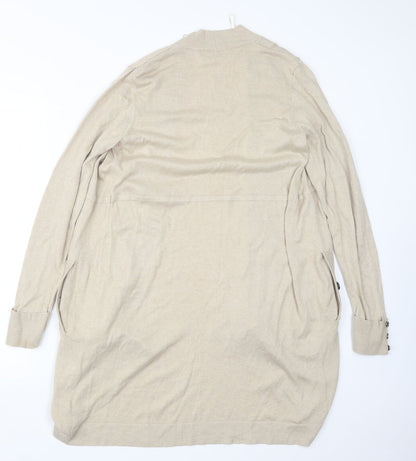 Womens UK Size S Preworn Beige Cardigan Jumper