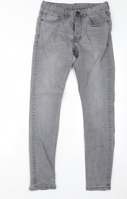 Denim Co. Mens Grey  Denim Straight Jeans Size 28 in L29 in