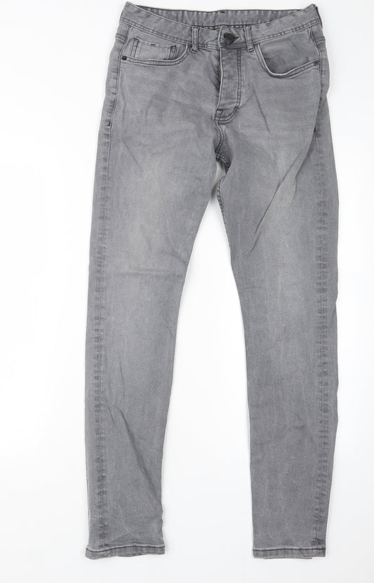 Denim Co. Mens Grey  Denim Straight Jeans Size 28 in L29 in