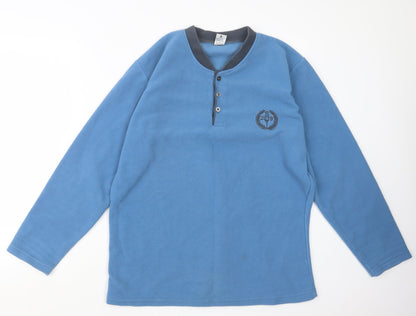 Sude Mens Blue   Pullover Sweatshirt Size L