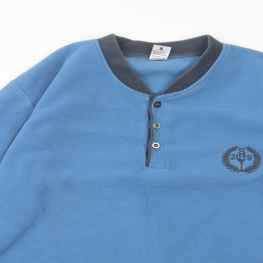 Sude Mens Blue   Pullover Sweatshirt Size L