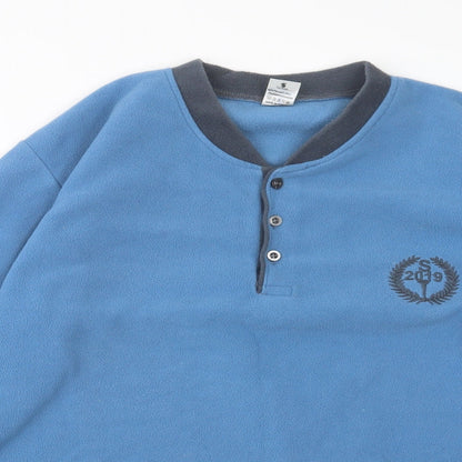 Sude Mens Blue   Pullover Sweatshirt Size L