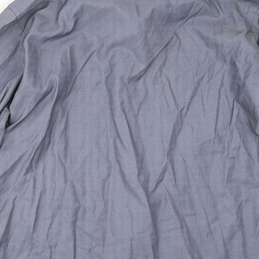 Mens UK Size M Daniel Bessi Blue  Button-Up Long Sleeve Casual Shirt