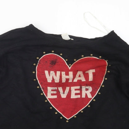 FOREVER 21 Womens Black   Pullover Jumper Size M