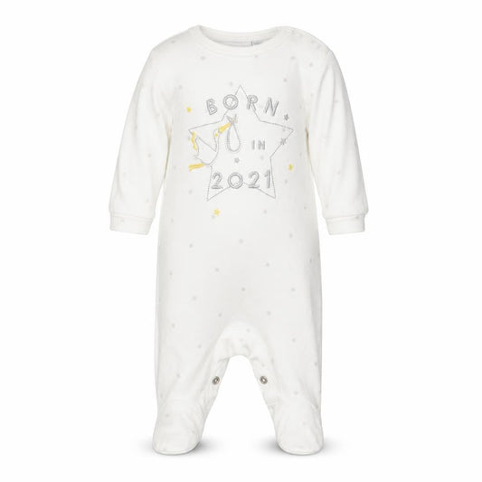 Blue Zoo Baby White Geometric  Babydoll One Piece Size Newborn
