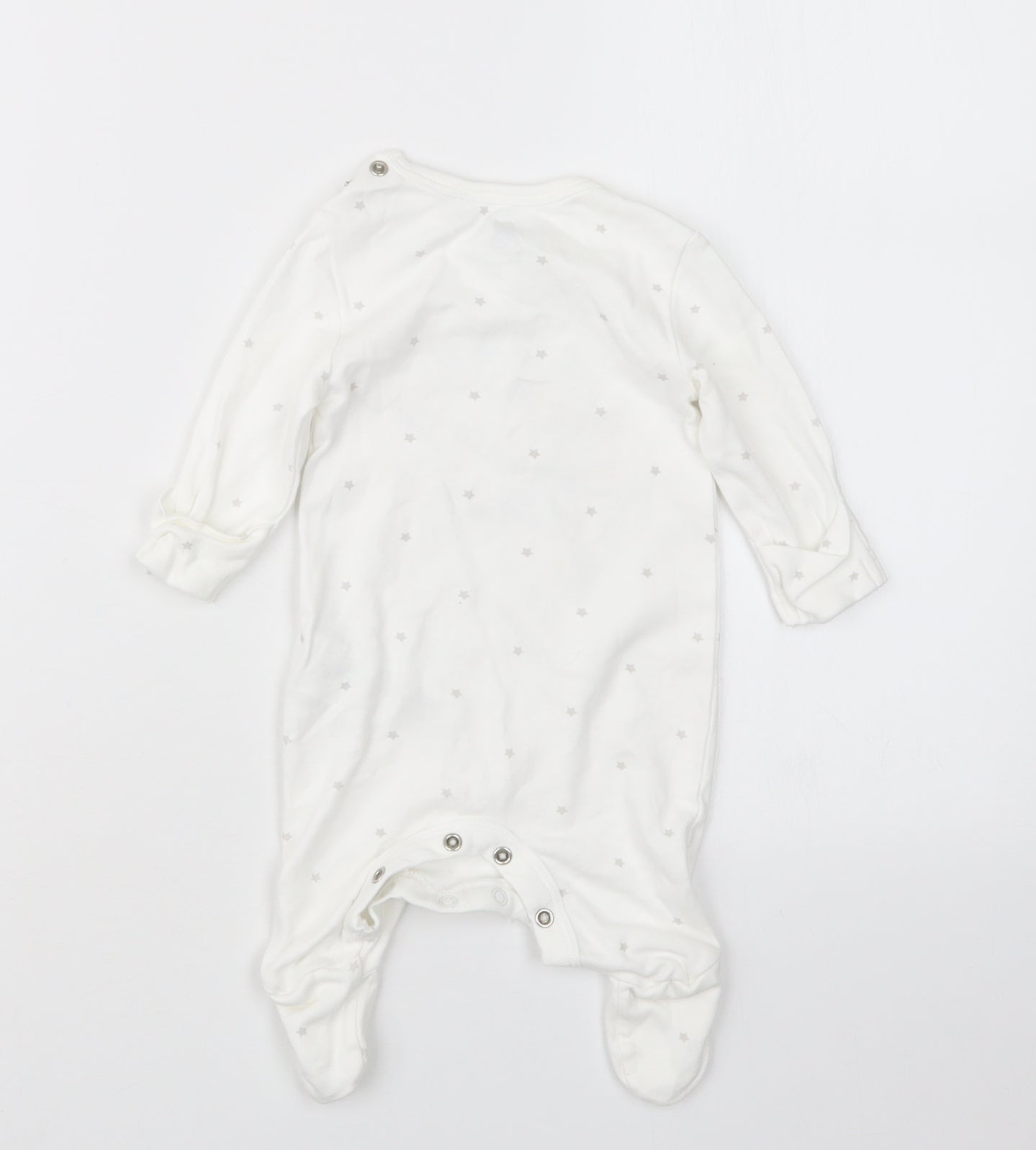 Blue Zoo Baby White Geometric  Babydoll One Piece Size Newborn