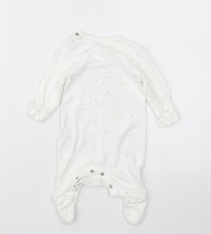 Blue Zoo Baby White Geometric  Babydoll One Piece Size Newborn