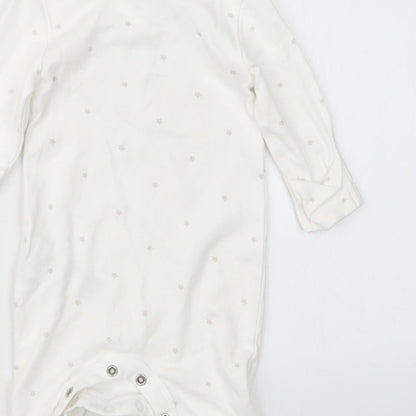Blue Zoo Baby White Geometric  Babydoll One Piece Size Newborn