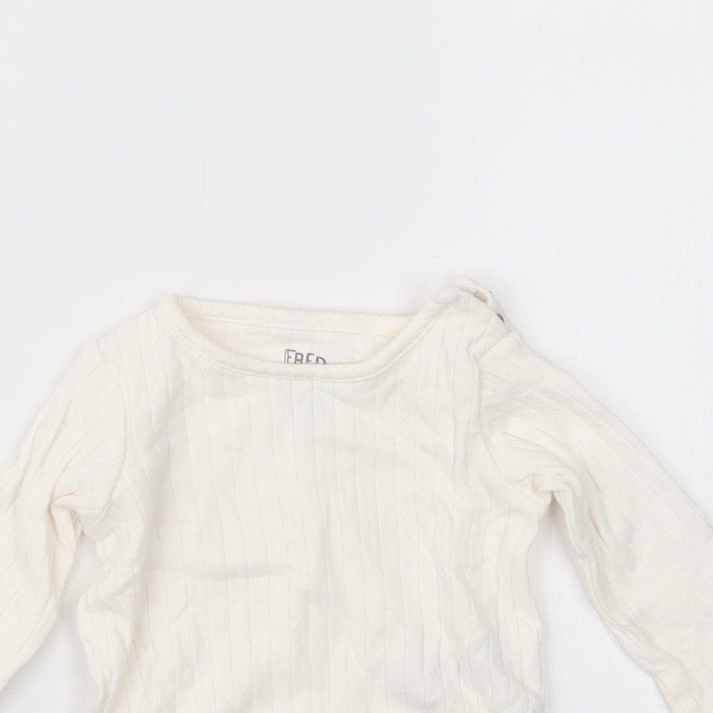 F&F Girls White   Babygrow One-Piece Size 0-3 Months