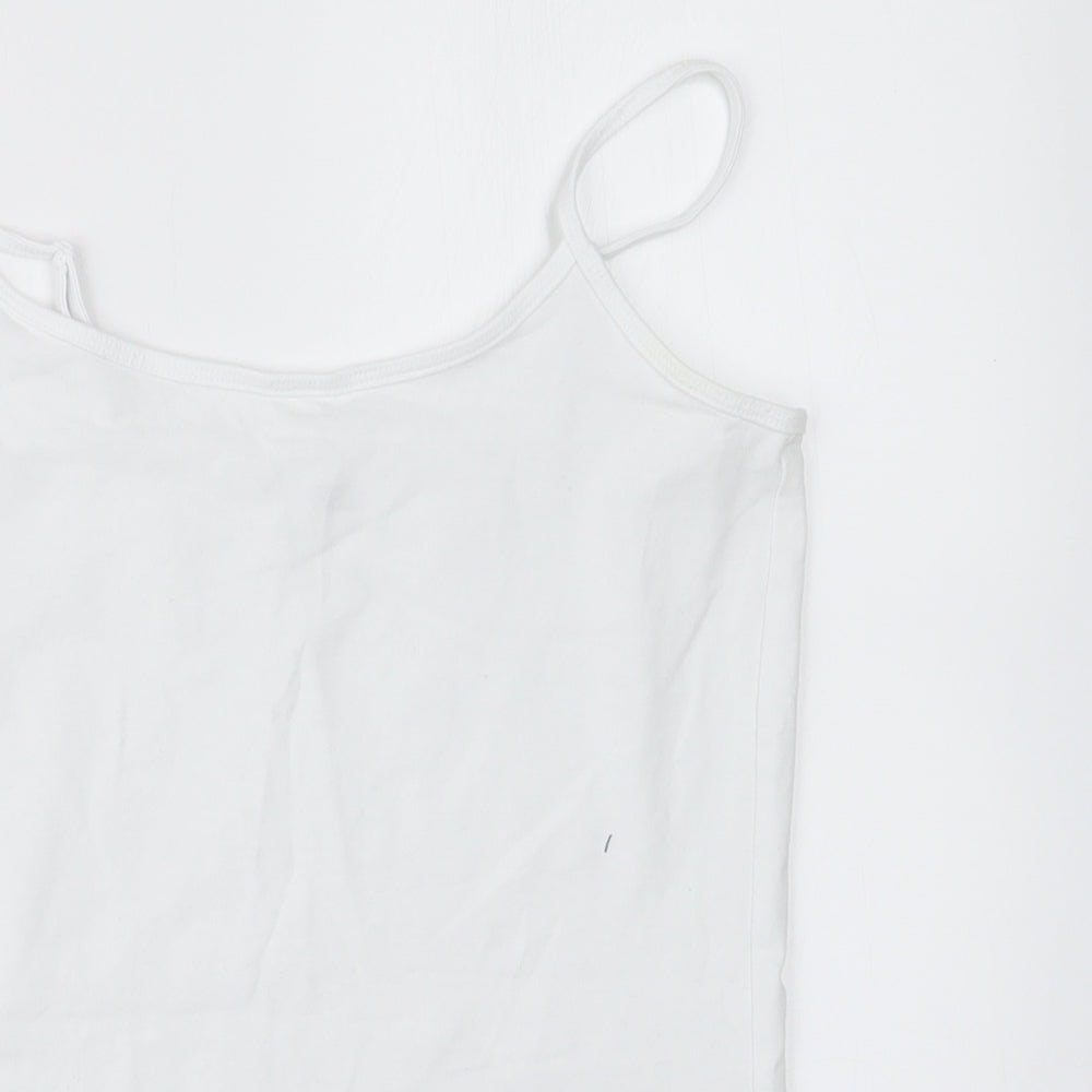 F&F Womens White Geometric  Top Pyjama Set Size 10