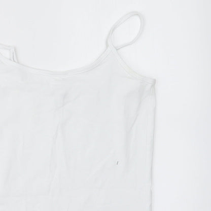 F&F Womens White Geometric  Top Pyjama Set Size 10