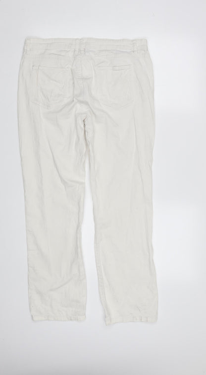 Womens UK Size 14 Janina Regular Fit Straight White Jeans