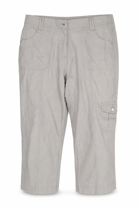 Womens UK Size 34 in Bexleys Regular Fit Cropped Grey Trousers