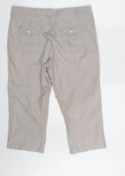 Bexleys Womens Grey   Cropped Trousers Size 34 in L21 in