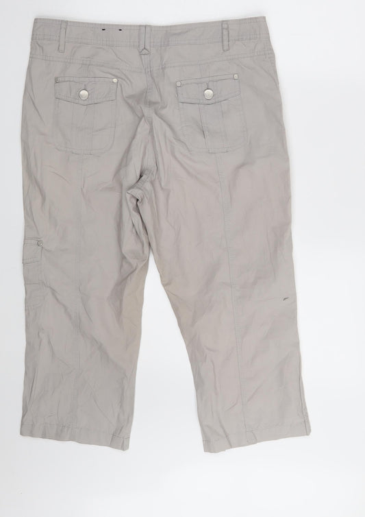 Bexleys Womens Grey   Cropped Trousers Size 34 in L21 in