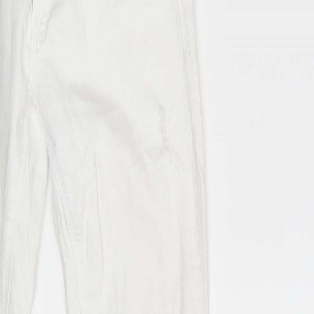 Womens UK Size 10 TALLY WEiJL Slim Fit Skinny White Jeans