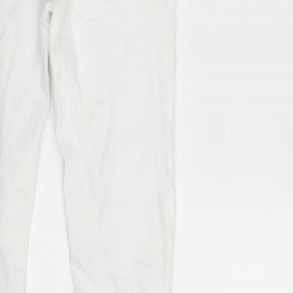 Womens UK Size 10 TALLY WEiJL Slim Fit Skinny White Jeans