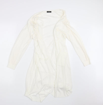 Womens UK Size M M&Co. Ivory Wrap Jumper