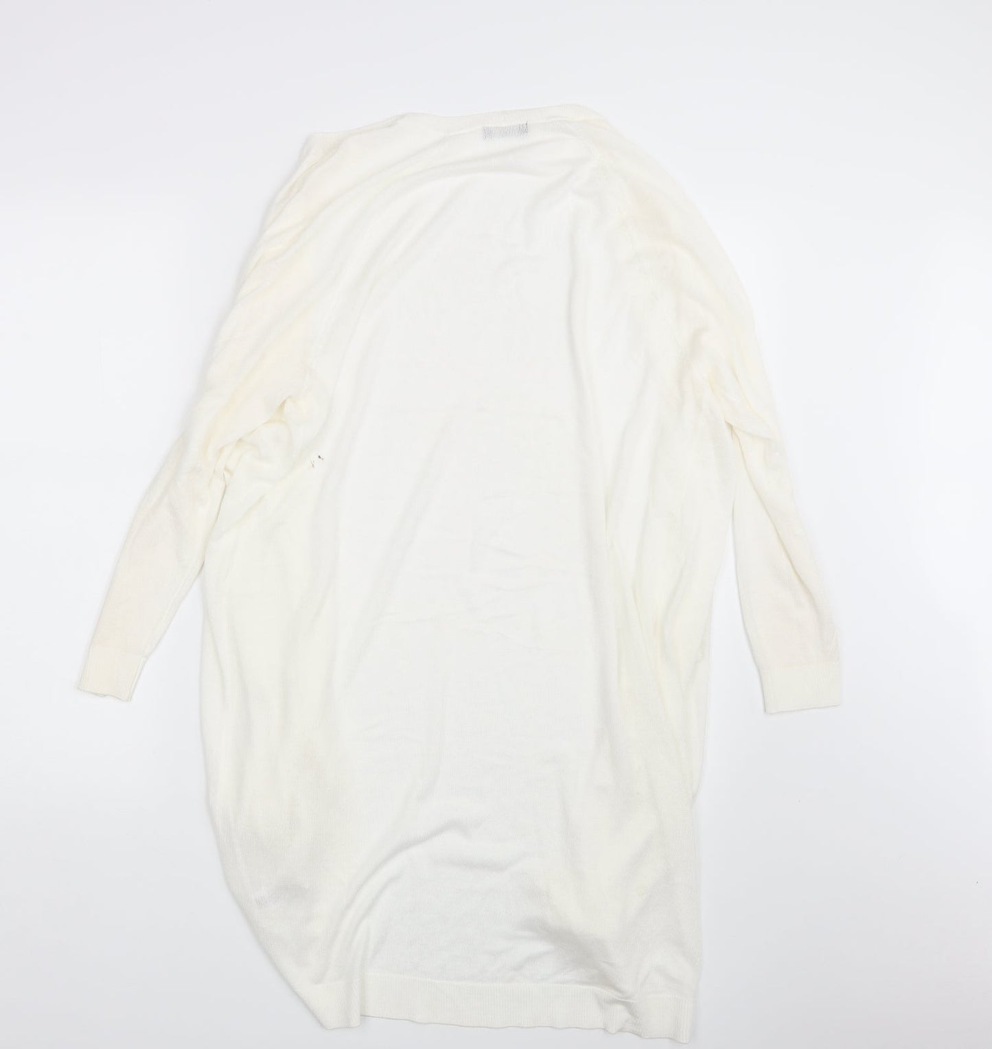Womens UK Size M M&Co. Ivory Wrap Jumper