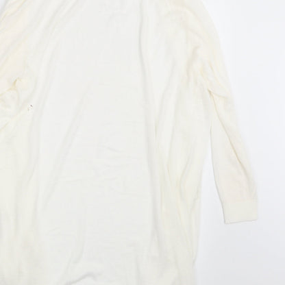 Womens UK Size M M&Co. Ivory Wrap Jumper
