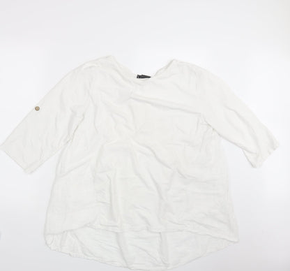 Pamella Womens White   Basic T-Shirt One Size