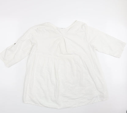 Pamella Womens White   Basic T-Shirt One Size