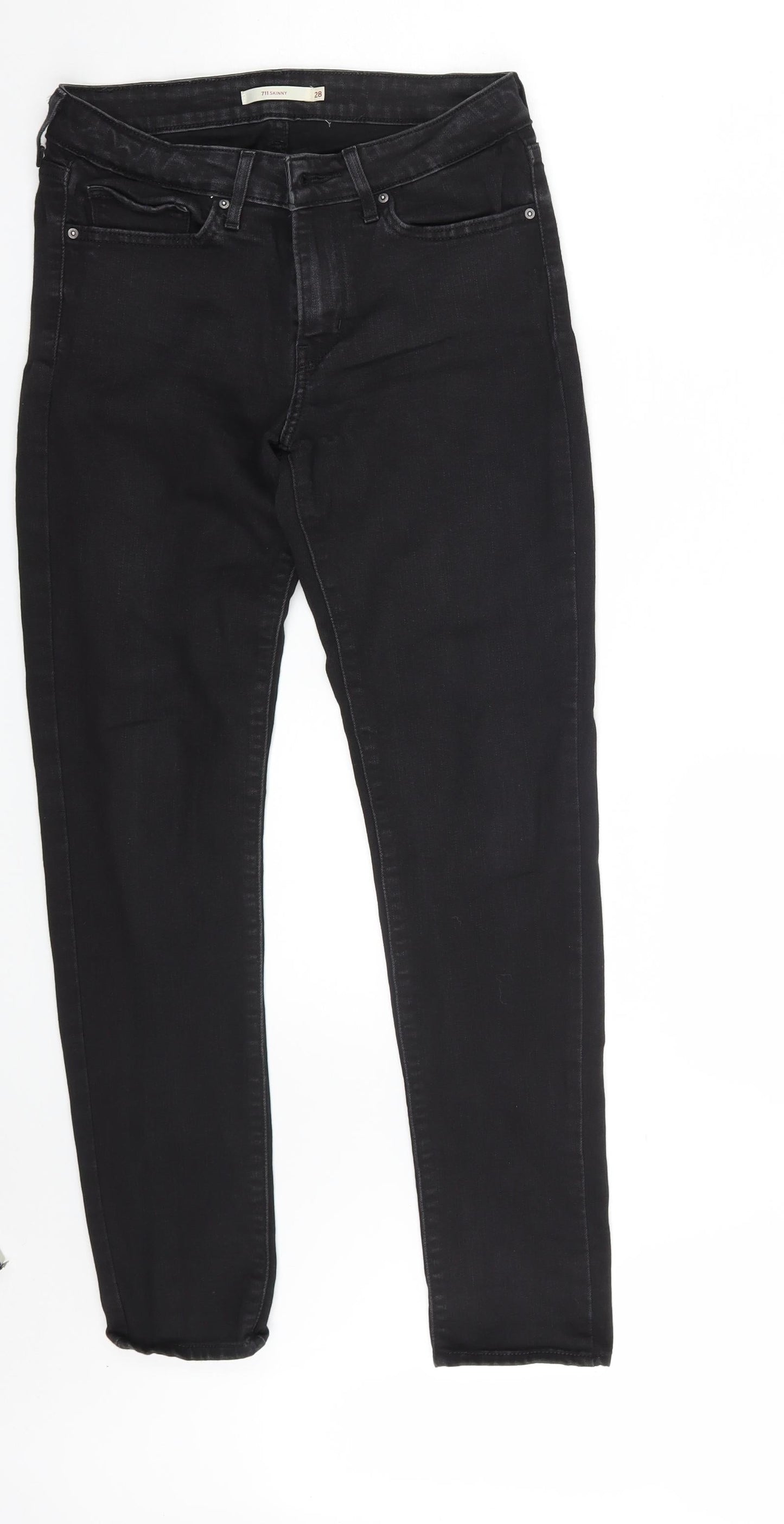 711 Skinny Womens Black  Denim Skinny Jeans Size 28 in L28 in