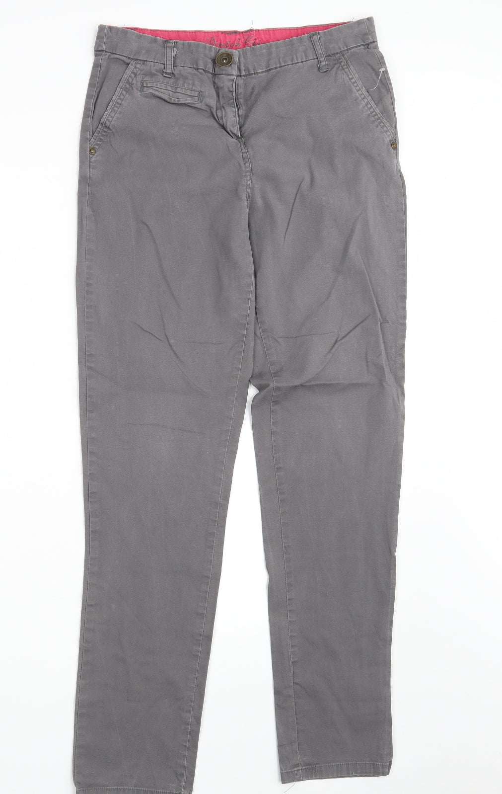 Denim Co.  Womens Beige  Denim Chino Trousers Size 10 L29 in