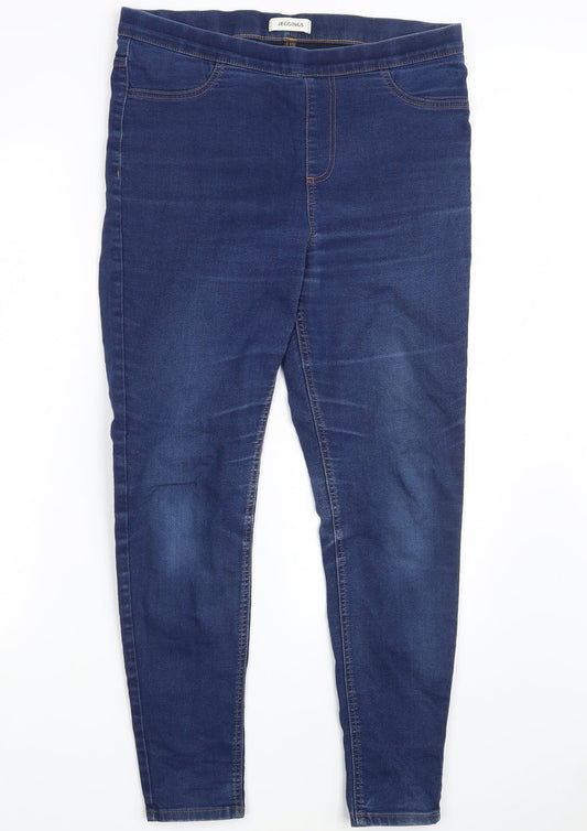 M&S Womens Blue  Denim Jegging Jeans One Size L27 in