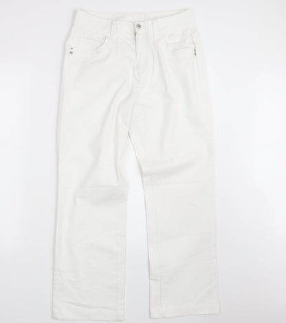 Biaggini Womens White  Denim Straight Jeans Size 30 in L29 in