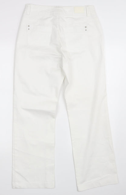 Biaggini Womens White  Denim Straight Jeans Size 30 in L29 in