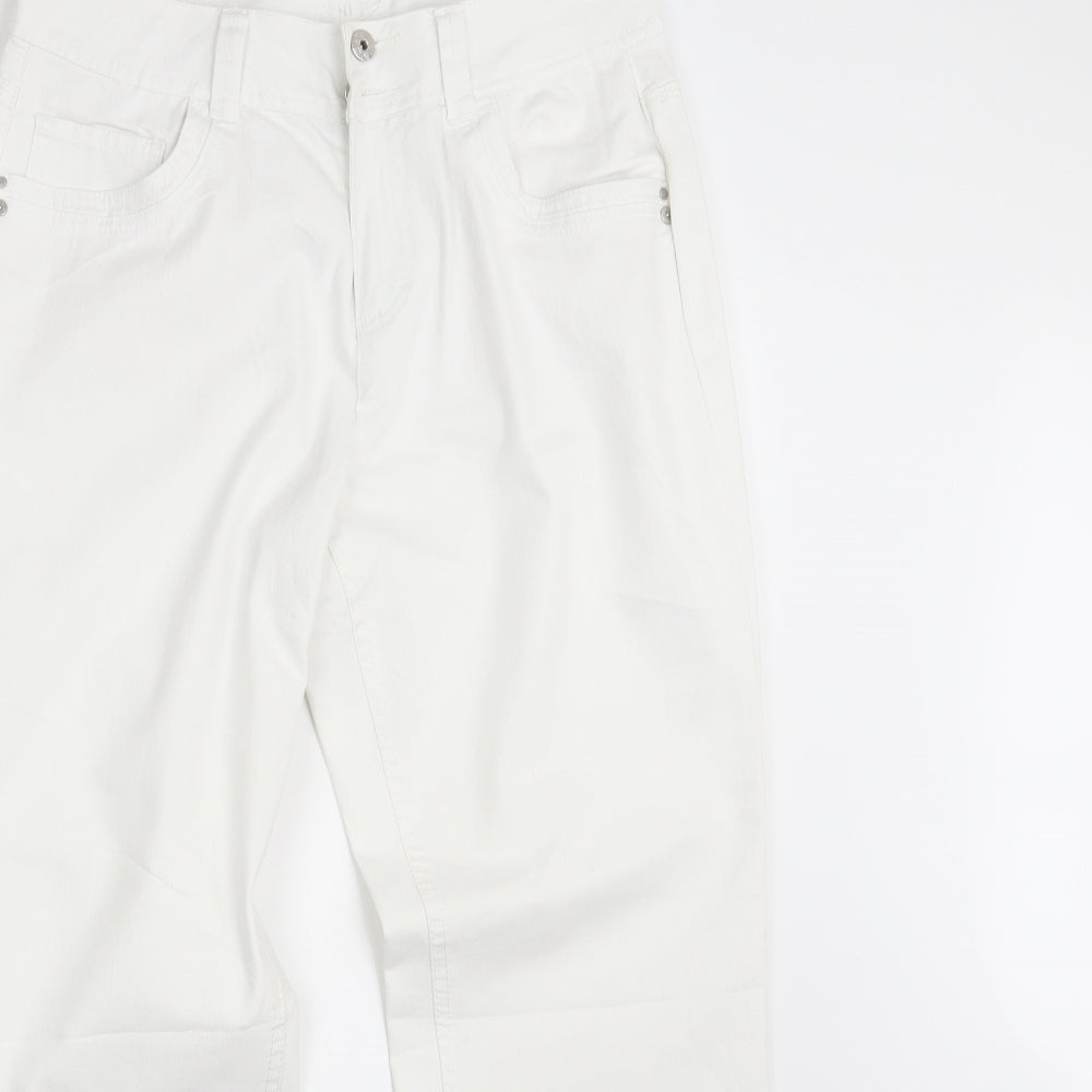 Biaggini Womens White  Denim Straight Jeans Size 30 in L29 in