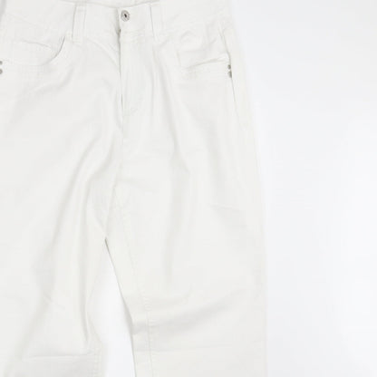 Biaggini Womens White  Denim Straight Jeans Size 30 in L29 in