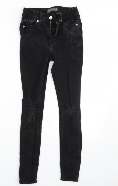 Denim Co.  Womens Black  Denim Skinny Jeans Size 6 L26 in