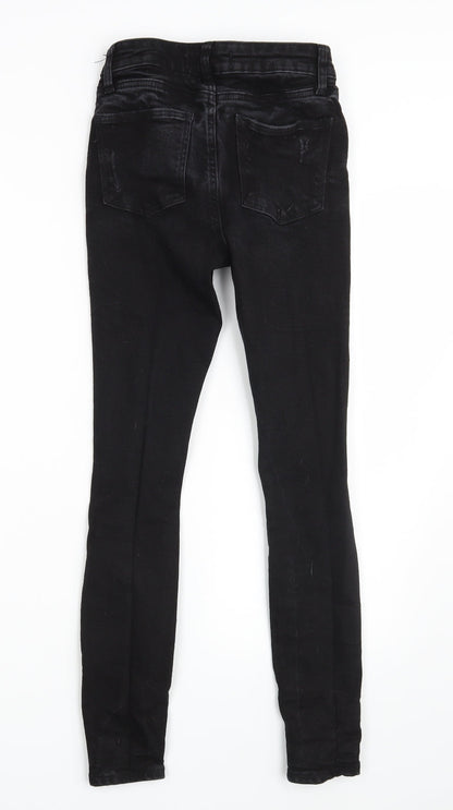 Denim Co.  Womens Black  Denim Skinny Jeans Size 6 L26 in