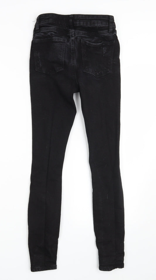 Denim Co.  Womens Black  Denim Skinny Jeans Size 6 L26 in