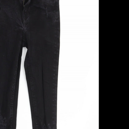 Denim Co.  Womens Black  Denim Skinny Jeans Size 6 L26 in