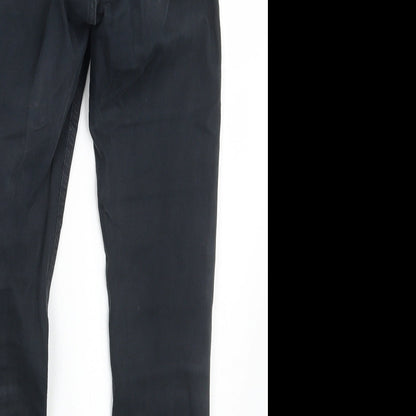 Topshop Womens Black  Denim Skinny Jeans Size 24 in L26 in