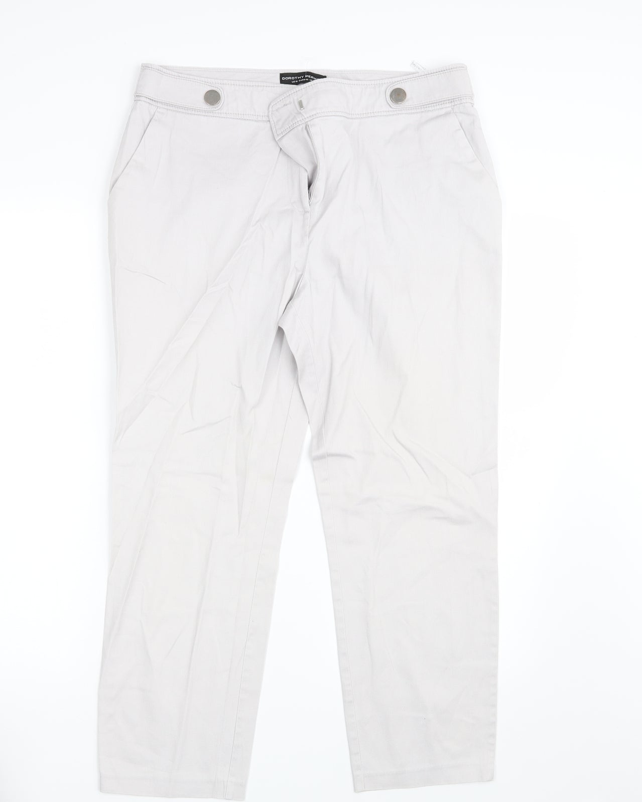 Womens UK Size 14 Dorothy Perkins Regular Fit  White Trousers