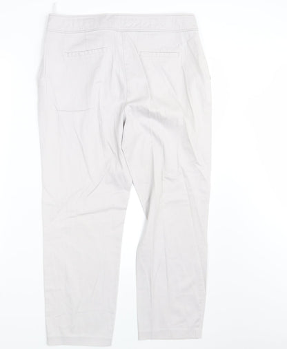 Womens UK Size 14 Dorothy Perkins Regular Fit  White Trousers