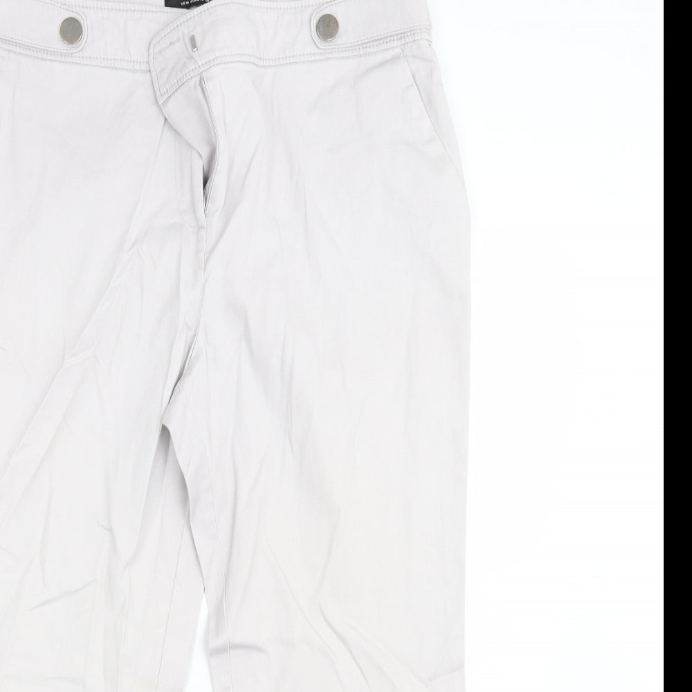 Womens UK Size 14 Dorothy Perkins Regular Fit  White Trousers