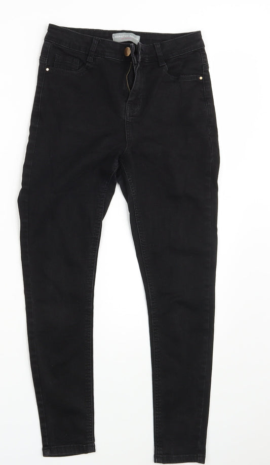 Dorothy Perkins Womens Black  Denim Skinny Jeans Size 6 L25 in